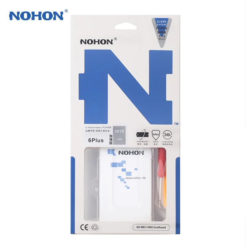 Nohon аккумулятор для Apple iPhone 6 S 7 8 Plus батарея 6plus 6splus 7plus 8plus SE Замена оригинальные