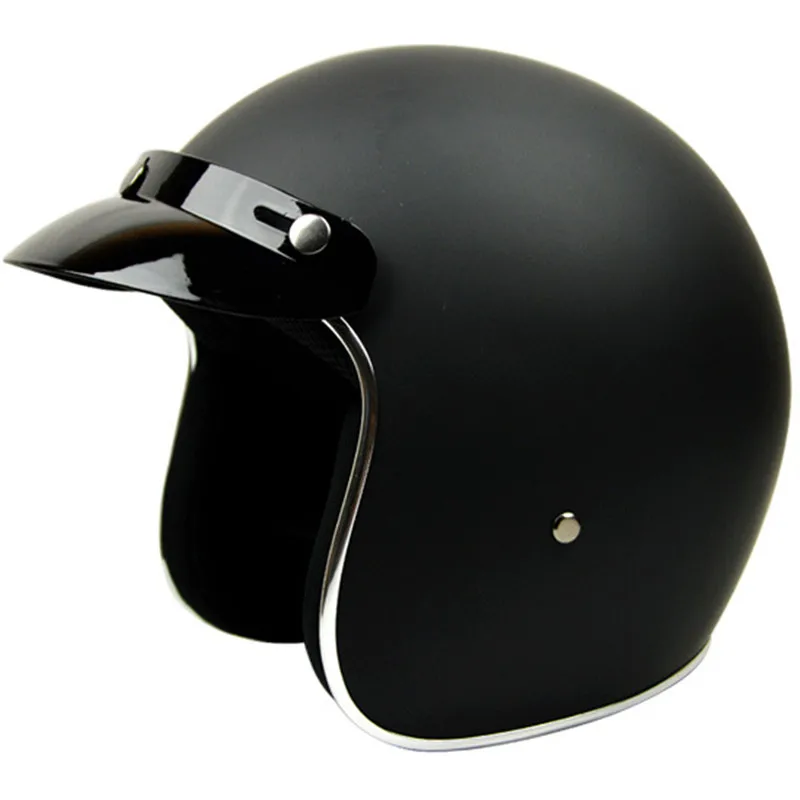 Полуоткрытый мотоциклетный шлем из стекловолокна/углеродного волокна, унисекс, спортивные головные уборы для гонок, винтажные мотоциклетные шлемы - Цвет: Color 6