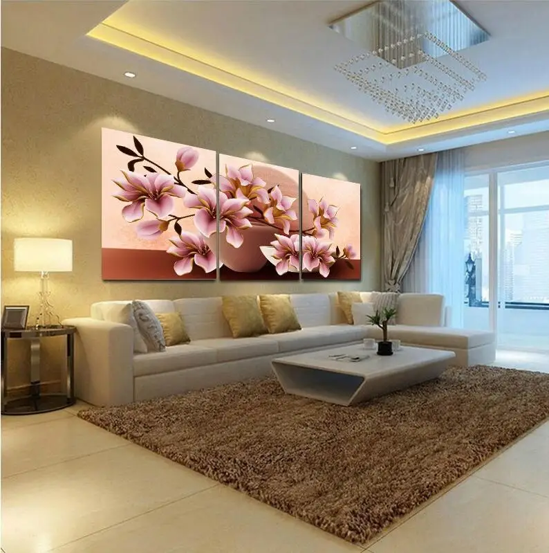 Без рамки Орхидея настенная живопись цветок холст картина украшение дома картины настенные картины для гостиной модульные картины - Цвет: Белый