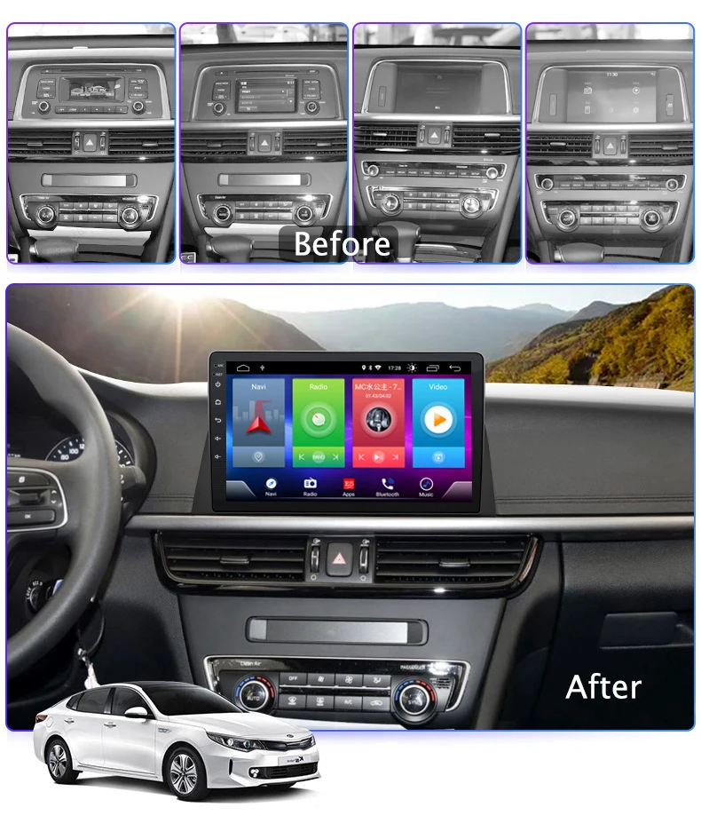 

Full Touch Screen Car Android 8.1 Radio Player For KIA Optima K5 2016 2017 GPS Navigation Video Multimedia Built In Bluetooth