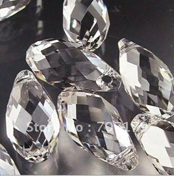 

Free shipping~! 100Pcs/lot 6*12mm,8*13mm Crystal Clear Color Crystal teardrop beads Briolette Pendants