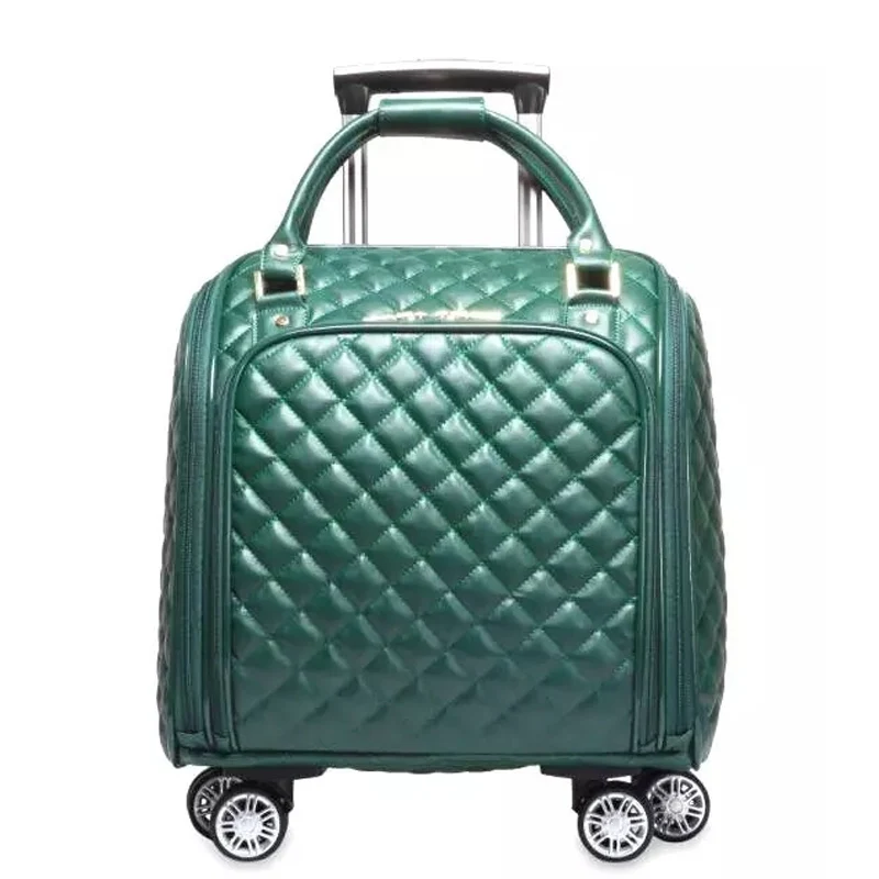 Популярный модный женский светильник, сумка на колесиках, чемодан на колесиках, Спиннер для девушек, брендовая водонепроницаемая сумка на колесиках, дорожная сумка на колесиках - Цвет: green