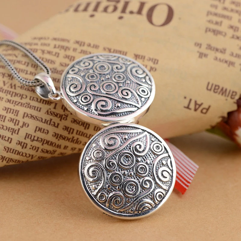 FNJ-925-Silver-Round-Pendant-Gawu-Box-100-Pure-S925-Solid-Thai-Silver-Pendants-for-Women (3)
