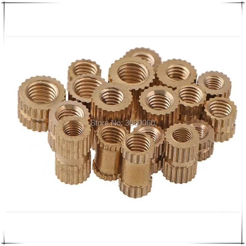 M2*3.5mm(OD)*5mm(H) Injection Molding Round Knurled Insert Nuts 500pcs