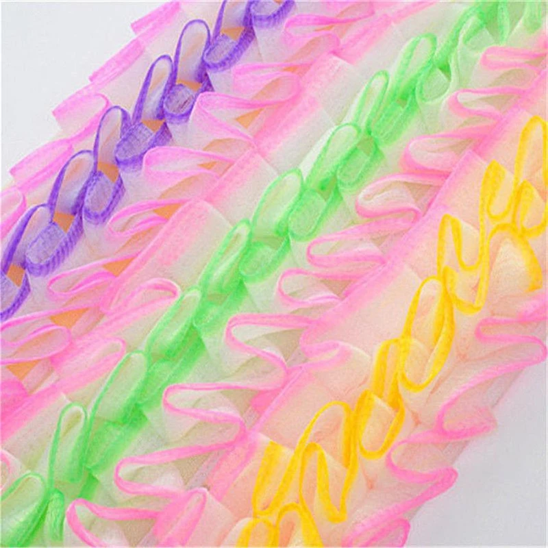 2018new fashion 1PCS Strip Shower Towel Dual-Use Thickened Bath Flower Rubbing Back Bath Ball Hot good quality C0208            08