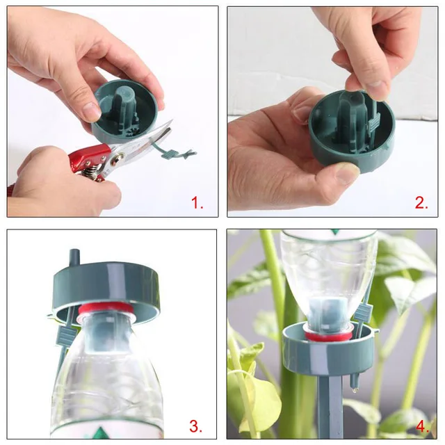 Cheap Hot DIY Automatic Self-watering Seepage Moving Plant Waterer Bottles Flower Water Drip Irrigation Device FQ-ing