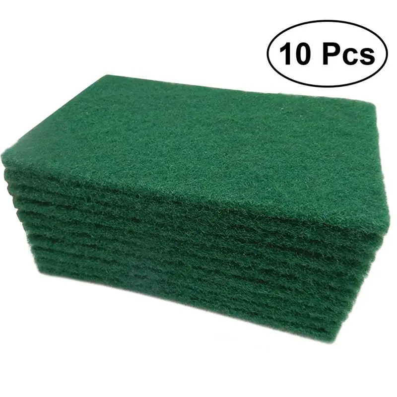 10Pcs Durable Heavy Duty Scour Pad General Purpose Scrub Sponge