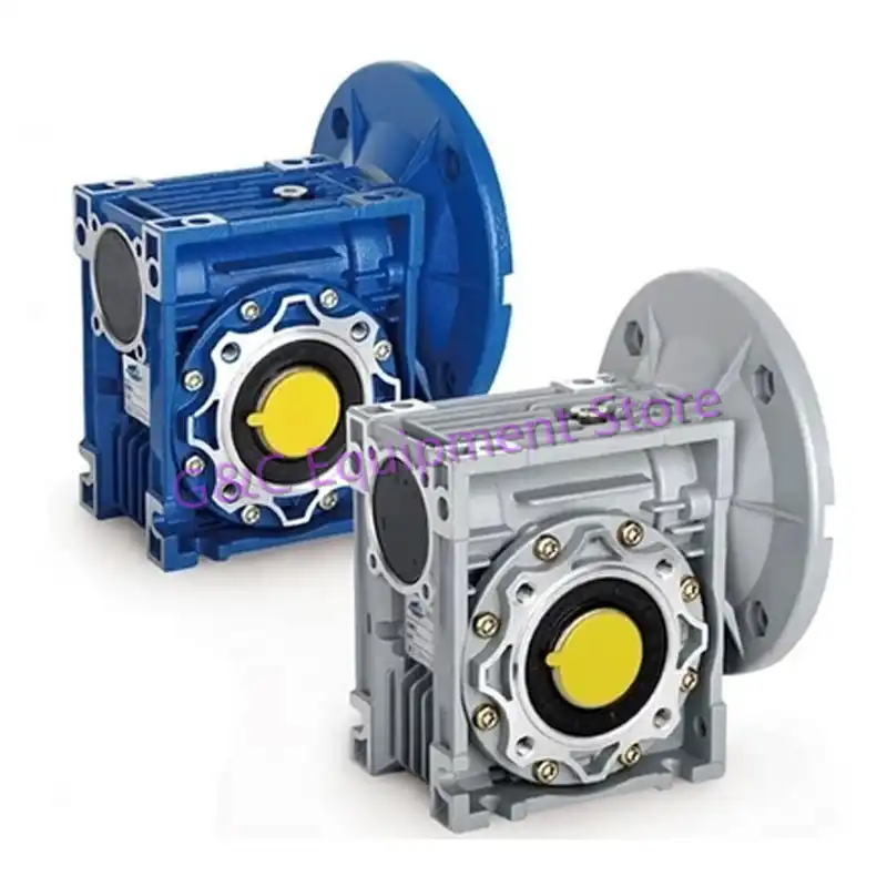 Fevas NMRV040 Worm Reducer 7.5:1-100 1 Ratio 11mm 14mm Input Shaft RV40 Worm Gearbox Speed Reducer