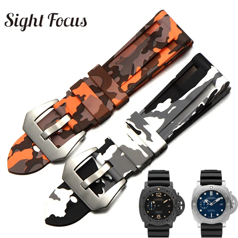 

20mm 22mm 24mm 26mm Watch Band for Diesel Panerai Rubber Strap Wrist Watch Belt Bracelet Hombres Correa Horloges Cinturino Reloj