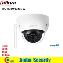 Dahua IP wifi camera 3mp IPC-HDBW1320E-W wifi camera p2p easy4ip cctv Camera Micro SD card slot, up to 128GB