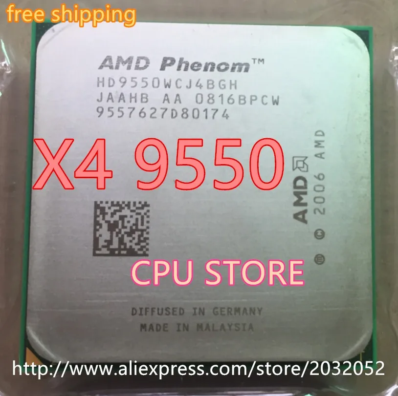 Процессор AMD Phenom X4 9550 четырехъядерный процессор 2,2 ГГц 95 Вт 2000 ГГц) Socket am2+ 938pin(Рабочая