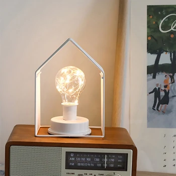 

Hot Vintage Color Iron Decorative Led Table Lamps Bedroom Desk Lamp Usb Bulb Bedside Table Battery Reading Office Desk Lights