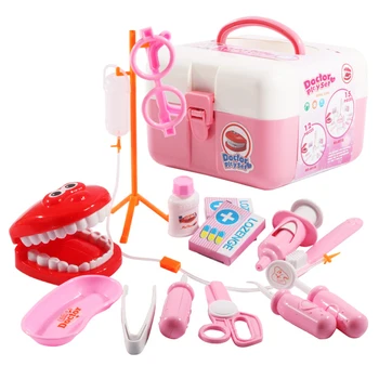 

15Pcs Children Pretend Play Doctor Toys Simulation Dentist For Kids Toddler Learning Kits Development Doctor Toys For Girl Kids