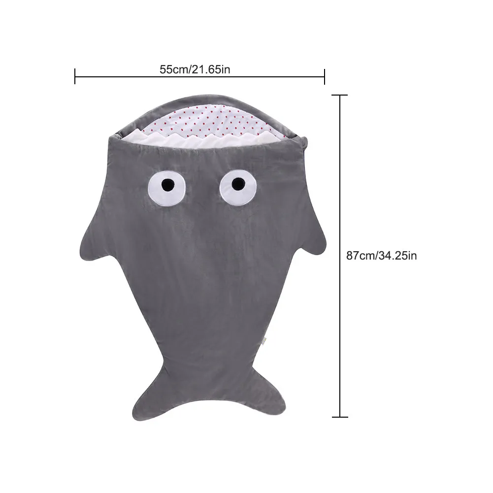Креативный спальный мешок для младенцев, спальный мешок с изображением акулы, осенне-зимние детские хлопковые объятия, креативные подарки