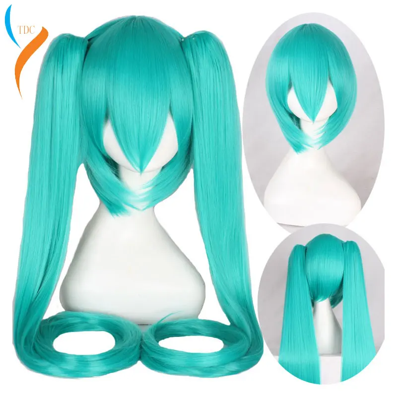 

2019 New Fashion Hatsune Miku Wig Black Rock Shooter Senbon Zakura Cosplay Wig Long Synthetic Hair Chip Ponytails + Wig Cap