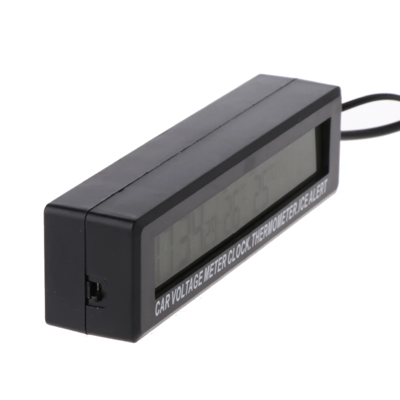 Auto Black Clock Car Voltage Car Digital Temperature Thermometer Alarm Clock capable of switching temperature Auto Black Clock Car Voltage Car Digital Temperature Thermometer Alarm Clock capable of switching temperature