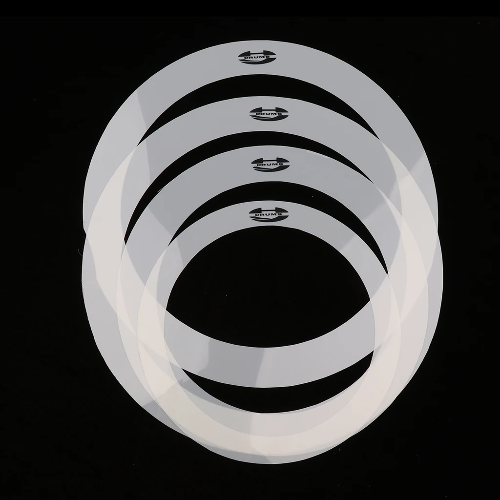 2 Packs PET Material Drum Muffler Dampening Tone Control Rings for Percussion Instrument