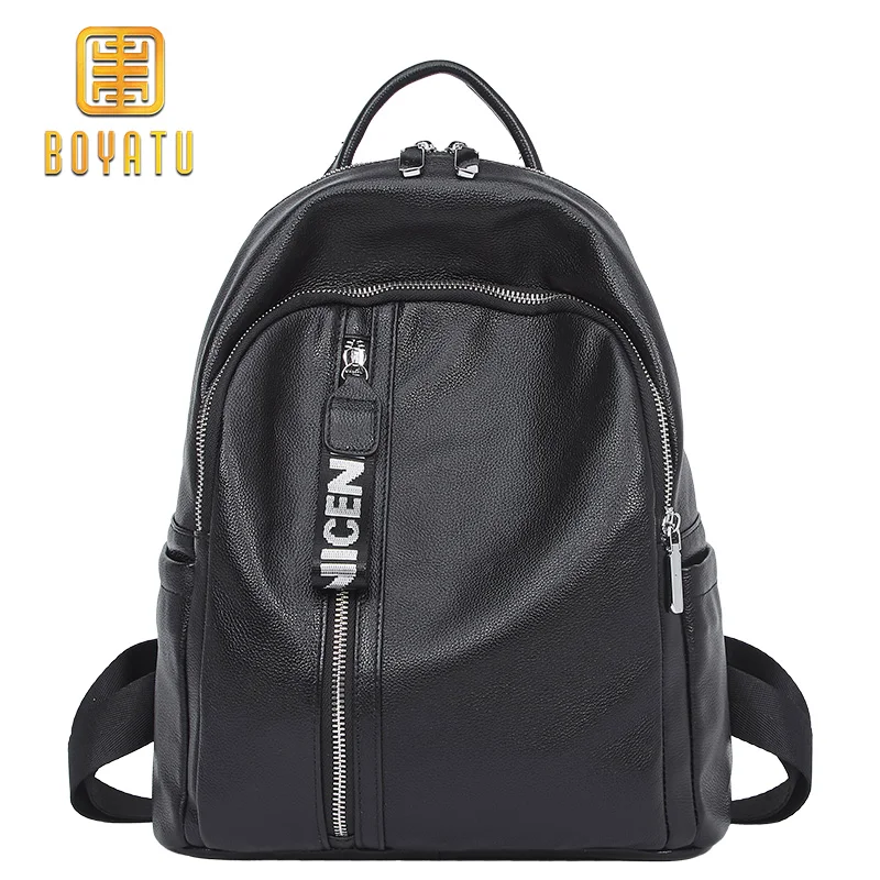 

Genuine Leather Backpack Female Rucksack Designer School Backpack women Luxury Bagpack Travel Shoulder Bag for Women 2019
