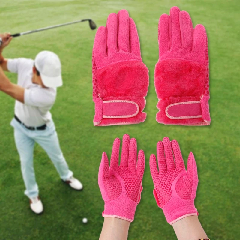 Зимние женские перчатки для гольфа ThermaGrip с нескользящей прочной кроличьей поверхностью