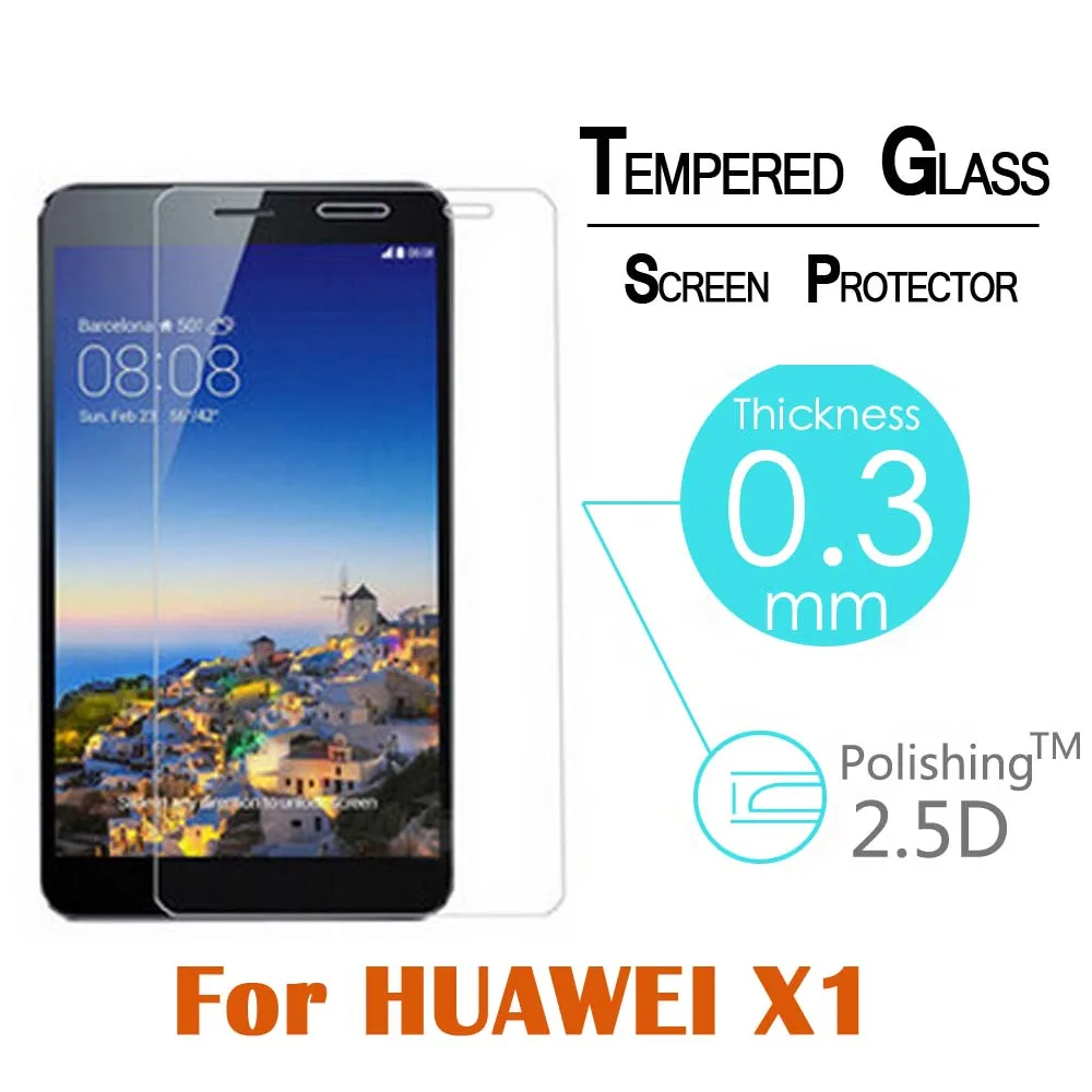 Закаленное Стекло Экран протектор для Huawei MediaPad X1 X2 Стекло защитный Плёнки templado Pelicula Honor X1 7d-501u 7." 0.3 мм 9 h