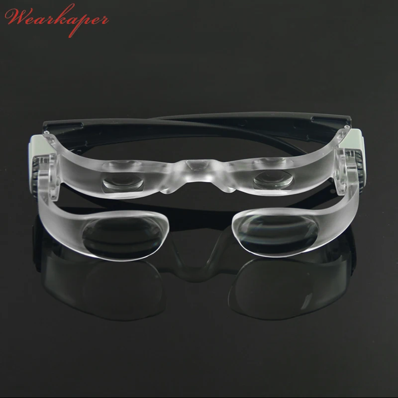

WEARKAPER adjustment Reading Glasses TV Glasses Magnifier Lens Loupe -300 Degree Goggles Portable 2.1X Myopia Magnifying Glass