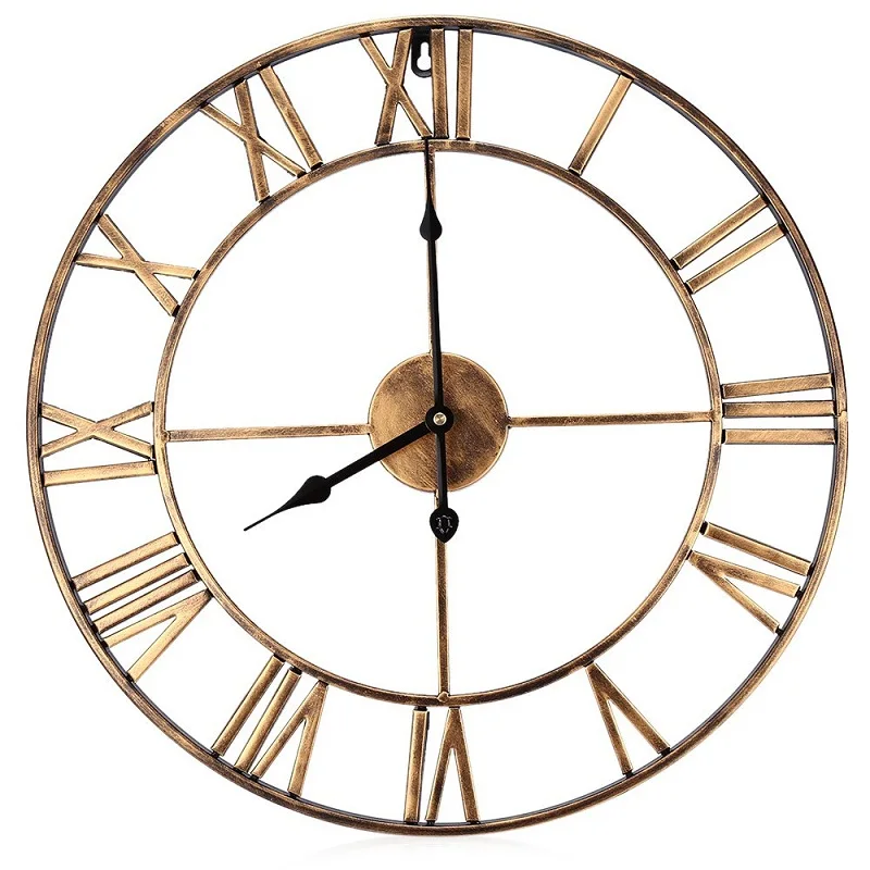 3D Wall Clock mechanism modern design Iron Retro Decorative Big Art