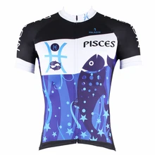 Тщательное Soul Созвездие Рыбы Для мужчин с коротким рукавом Велоспорт Джерси синий Ciclismo Ropa полиэстер Велоспорт одежда Размеры S к 6XL
