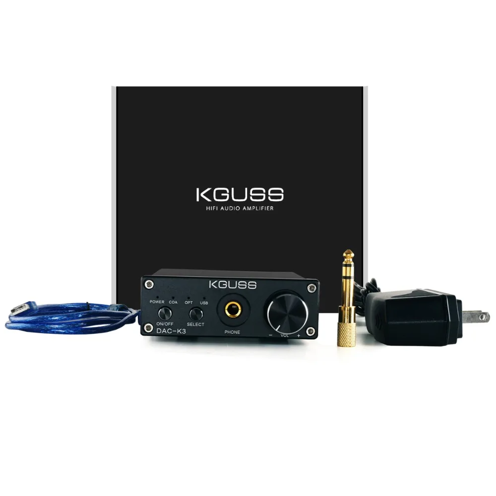 KGUSS DAC-K3 мини HiFi 2,0 цифровой аудио декодер DAC вход USB/коаксиальный/оптический выход RCA/усилитель для наушников 24 бит/96 кГц DC12V