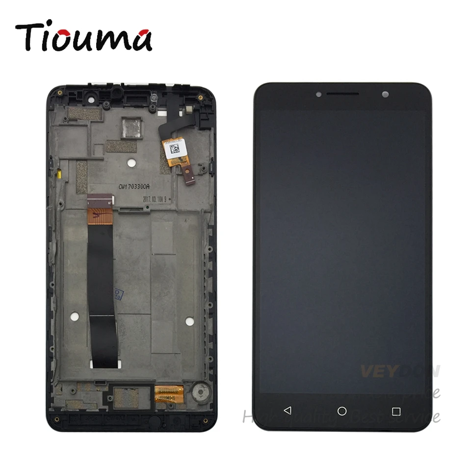 1  Alcatel OT9008  LCD Display With Frame (1)