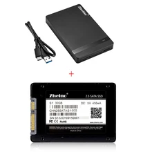 S1 32 ГБ 2,5 дюймов SATA3 SSD Zheino Internal Solid дисков MLC жесткий диск с USB 3,0 Тип A -Тип C внешний жесткий диск случае