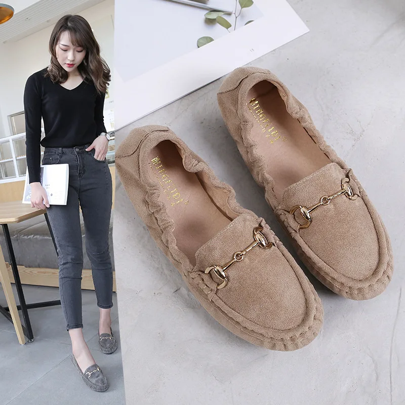 

Shoes Woman Flats New Spring Summer Moccasins Female Shoes Women Loafers 2019 Oxford Shoes Flats Black Green Soft loafers 41/42