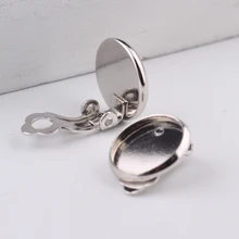 Reidgaller 20 шт. подходит 12 мм Камея кабошон серьги базовые настройки diy клип на серьги фурнитура
