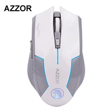 AZZOR Rechargeable Wireless Mouse Slient Button Computer Gaming 1600DPI Built-in Battery with Charging Cable For PC Laptop