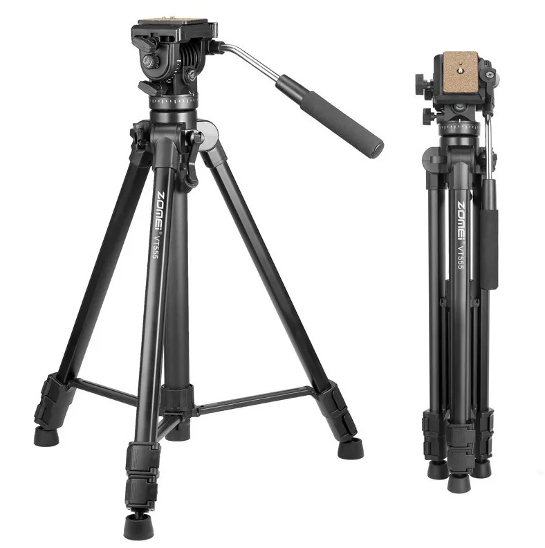 

Zomei Video Tripod VT555 with Professional 360 Degree Fluid Damping Head and Fit