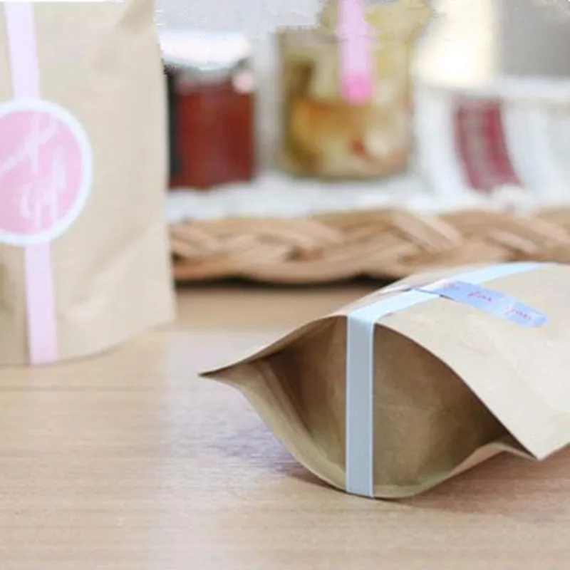 Резервный жиронепроницаемый крафт бумажные подарочные пакеты пищевые бумажные пакеты крафт бумажные пакеты упаковка для печенья 50 шт./лот 11*18,5+ 3 см