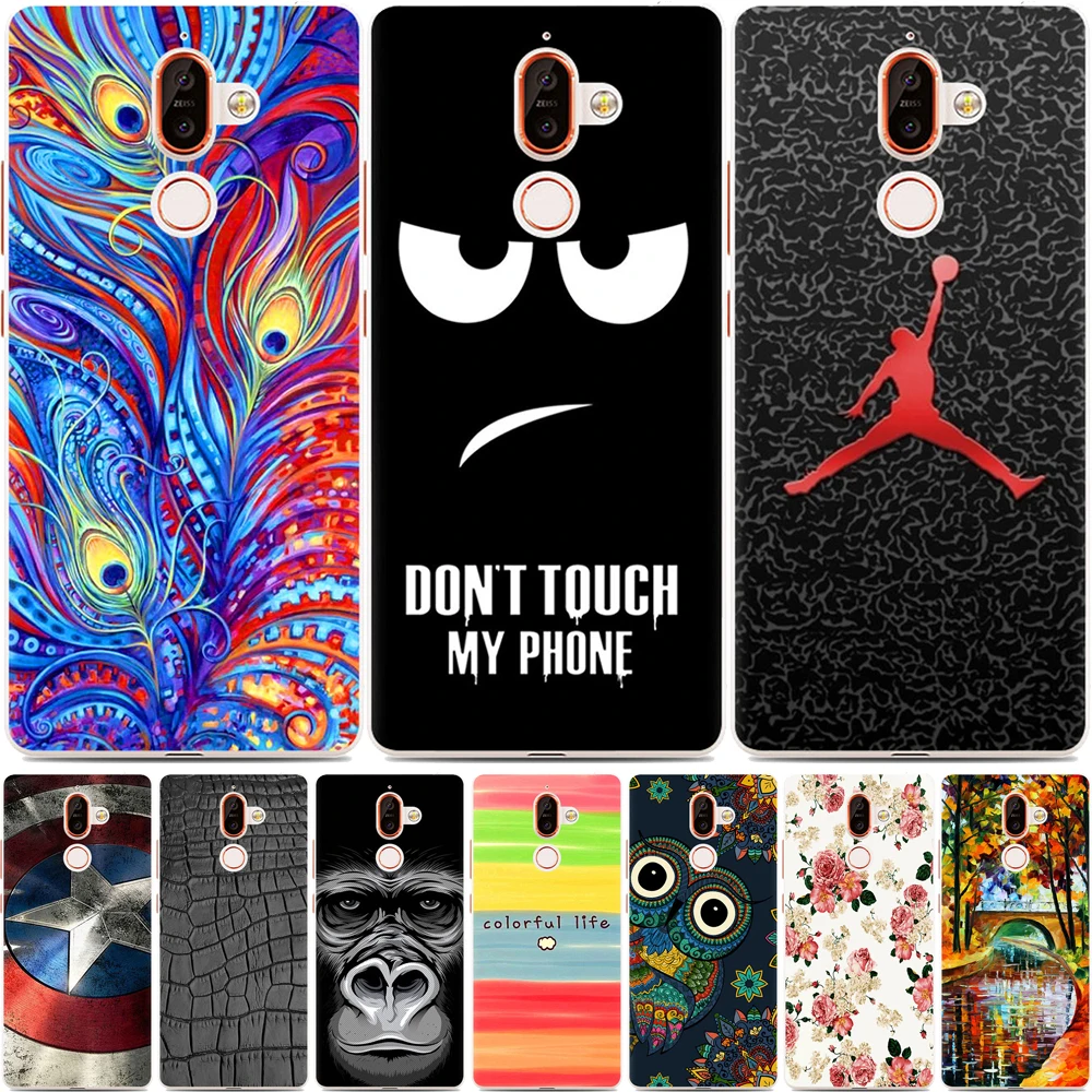 

Silicon case for Nokia 1 2 2.1 3 3.1 5 7 5.1 6.1 7.1 plus 2018 case soft tpu back phone cover UV printing Coque bumper housing