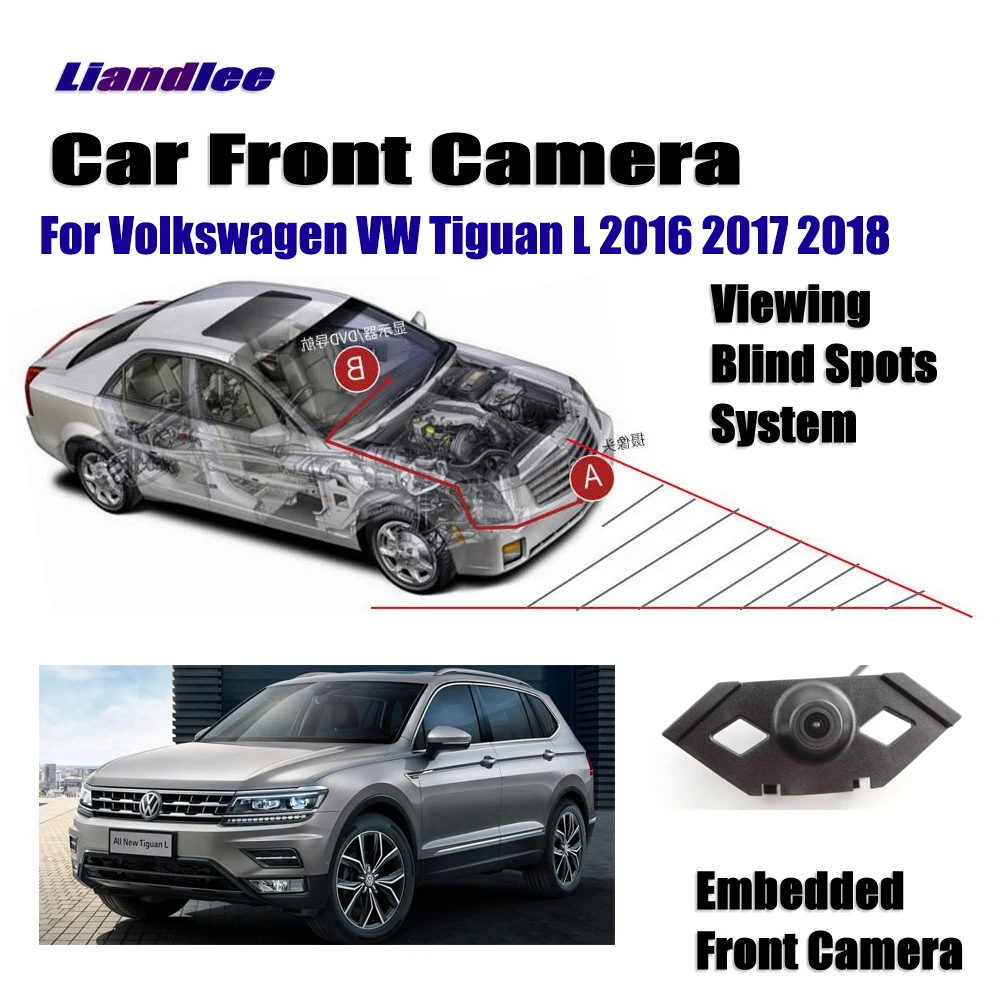 Liandlee Автомобильная Камера Переднего Вида для Volkswagen VW Tiguan L 2016 2017 2018 встроенный