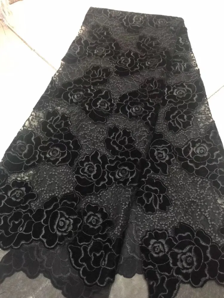 

French Lace Fabric High Quality velvet net lace Nigerian African Net Lace Fabric Embroidered tull net lace