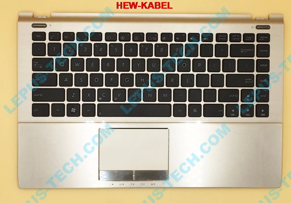 Свяжитесь с нами британский английский Клавиатура для ноутбука ASUS U46 клавиатура с Упор для рук верхнюю крышку чехол 90R-N5M1K1000Y