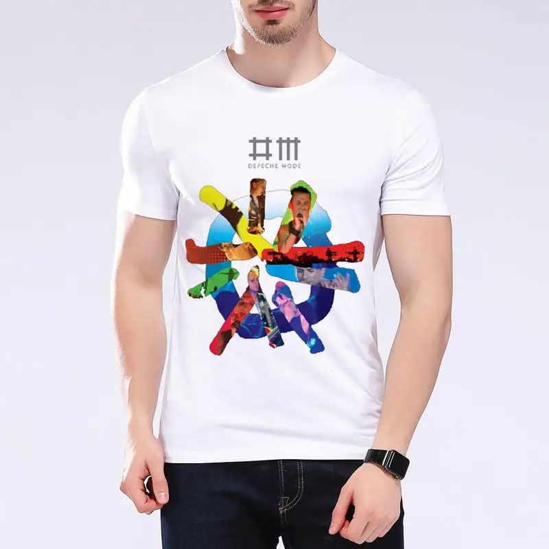 2017 Summer DEPECHE MODE Tshirt Short Sleeve Men Summer Casual Punk Tee Shirt Men Fashion Rock Band Funny Cool Tshirt Men L9k98