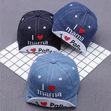 Модная Джинсовая детская шапка с надписью детские летние бейсболки для мальчиков солнечные шляпы девушки козырек Детские шапки Аксессуары для от 0 до 3 лет