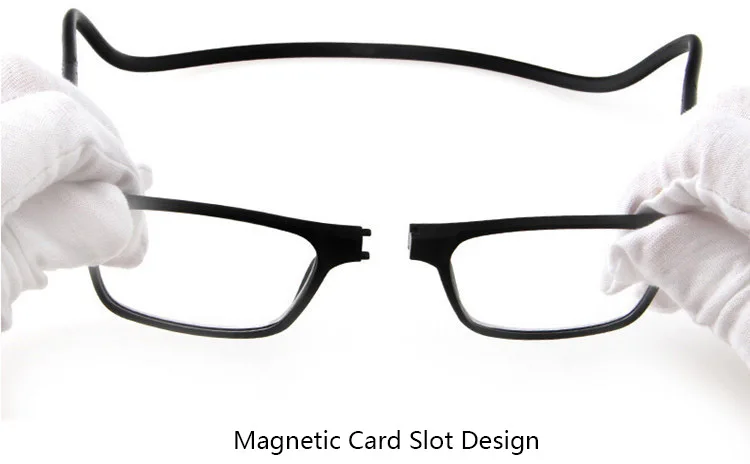 Дизайн, магнитные очки для чтения, для мужчин и женщин, висящие на шее очки для чтения, регулируемые передние дальнозоркие диоптрии+ 1,0+ 1,5~+ 3,5