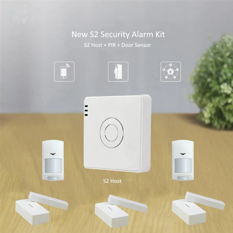 

Megapixel Alarm Security kits with PIR Wifi Remote Control Pir Detector door sensor s2kit for home alarm system