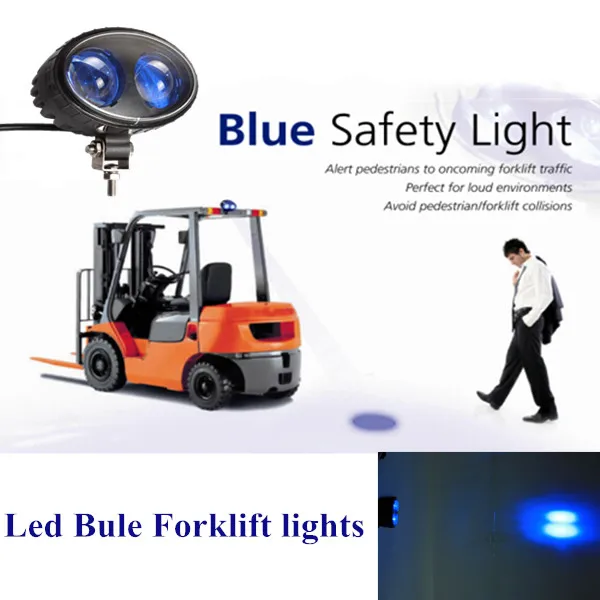 2pcs X Forklift Blue Safety Light 10 80V 10W LED Spot Forklift Truck