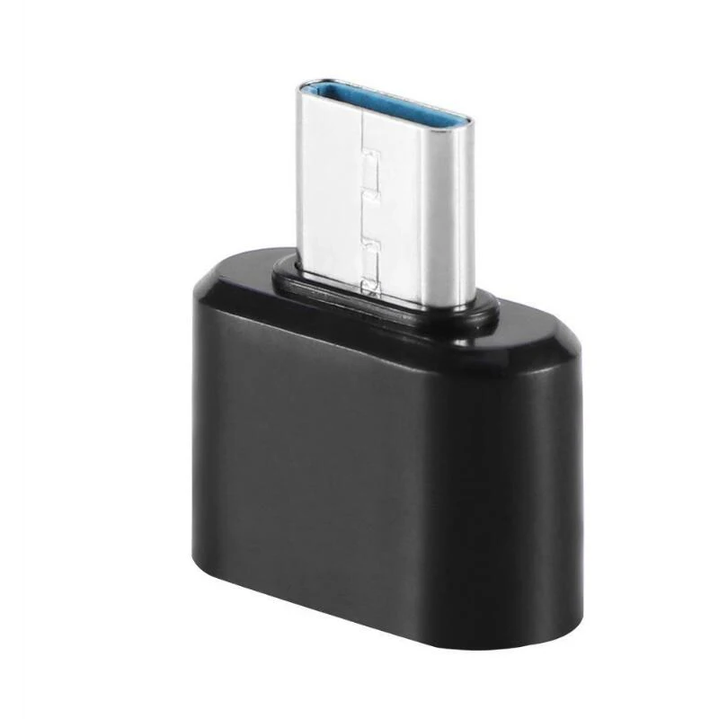 BRSUANG type-C OTG адаптер для телефона конвертер type-C к USB адаптер USB-C порт Разъем для мобильного телефона Мышка для планшета клавиатуры и т. д - Цвет: Черный