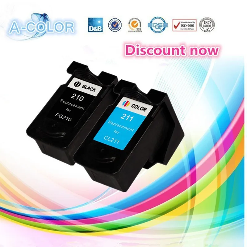 1 cartucho de tinta para canon pg 210 cl 211 Unidades pg210 cl211 para canon  ip2700 impresora de tinta mp250 mp270 mp280 mp480 mp490 cartucho|ink  cartridge refill canon|printer ink cartridges free shippingink