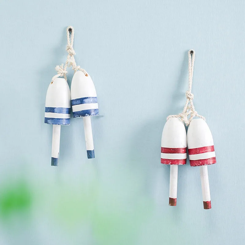 Mediterranean wood old float pendant wall hangings personality bar club cafe shooting props home decorations