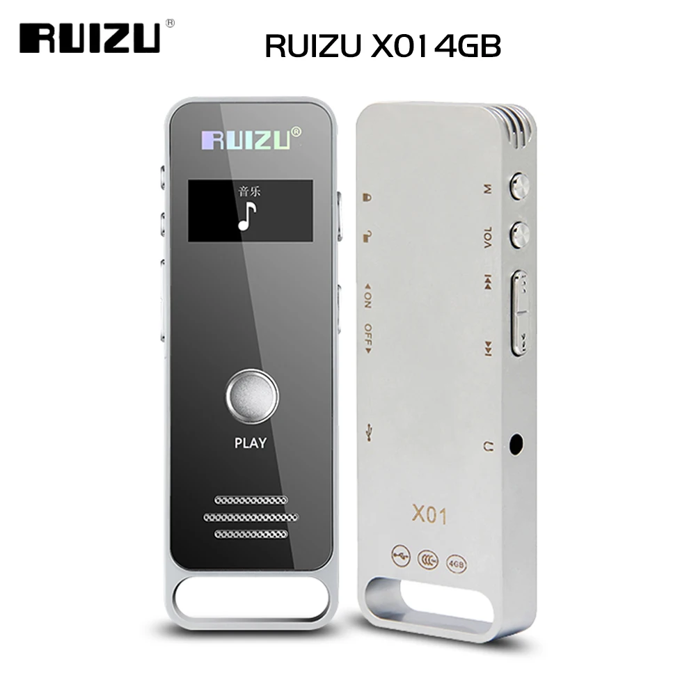 Новейший спортивный мини портативный MP3 плеер RUIZU X01 без потерь Скрытый цифровой аудио диктофон ручка 4 ГБ диктофон