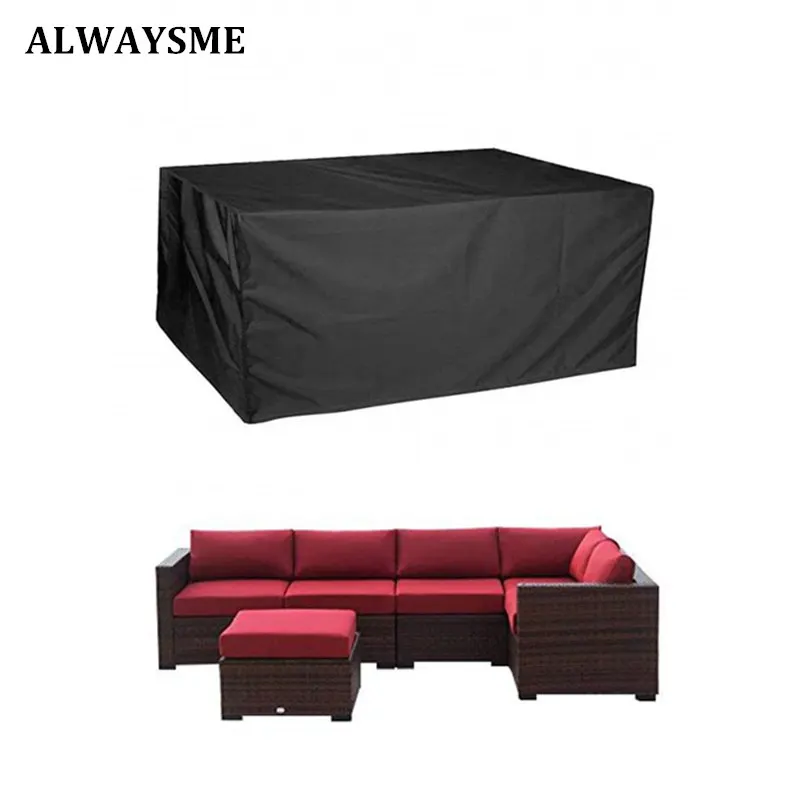 

ALWAYSME 308X138X98CM Patio Furniture Lounge Porch Sofa And Coffee Tea Table Desk Sets Waterproof Dust Proof Protective Covers