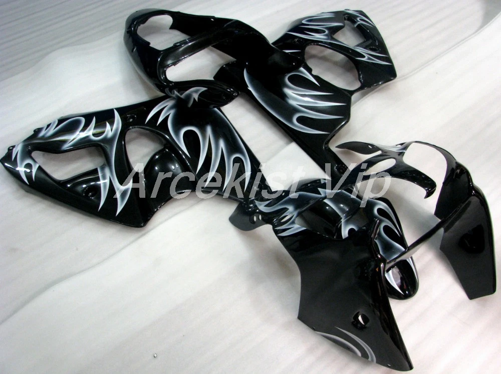 

4 Free Gifts New Motorcycle ABS Fairings Kit Fit for kawasaki Ninja ZX6R 636 2000 2001 2002 6R 00 01 02 ZX-6R Nice white flame